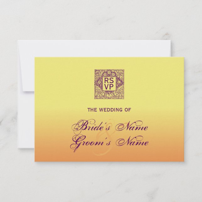 RSVP de Casamento Inspirado da Boêmia (Frente)