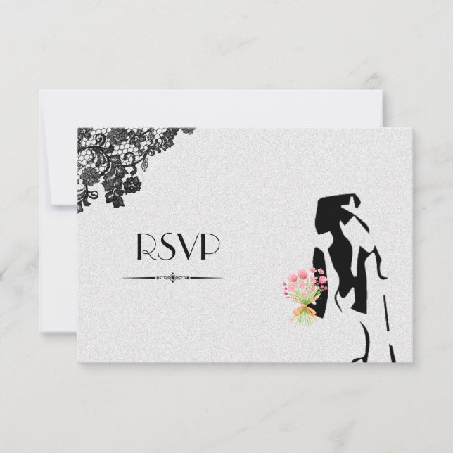 RSVP de Casamento Lésbica gay (Frente)