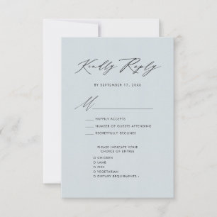 RSVP de Casamento Minimalista do Script Elegante A