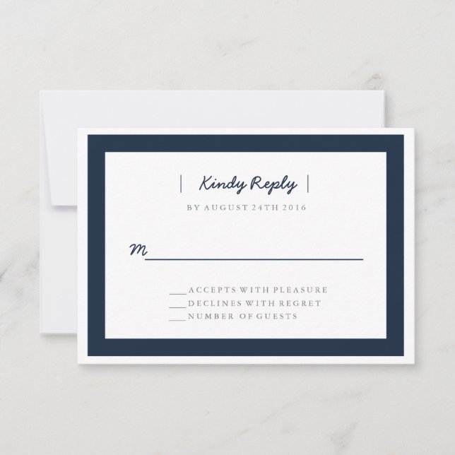RSVP de Casamento Minimalista | EDDINHAS (Frente)