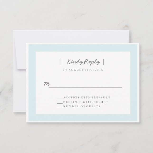 RSVP de Casamento Minimalista | EDDINHAS (Frente)