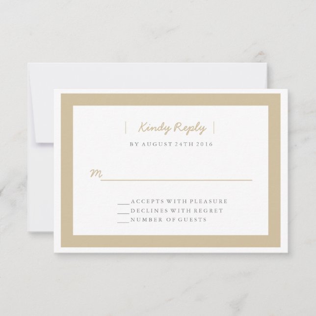 RSVP de Casamento Minimalista | EDDINHAS (Frente)