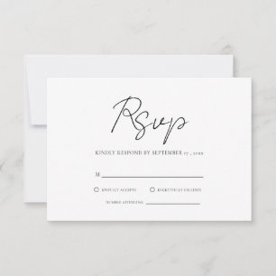 RSVP de Casamento Minimalista Moderno
