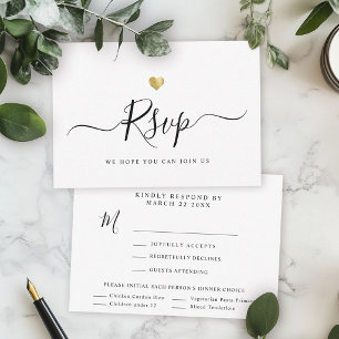 RSVP de Casamento Minimalista Moderno + 4 opções d