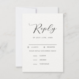 RSVP de Casamento Minimalista Moderno com a Escolh