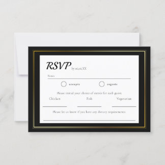RSVP de casamento minimalista simples