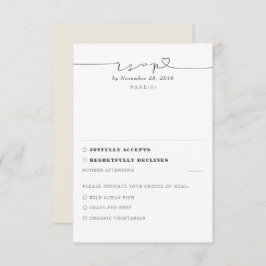 RSVP de Casamento Mínimo da Ivory Modern