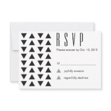 RSVP de Casamento Moderno de Triângulos