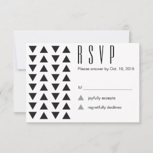 RSVP de Casamento Moderno de Triângulos