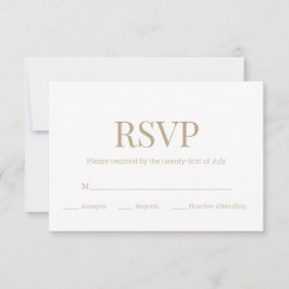 RSVP de Casamento Moderno do Monograma Dourado Bra