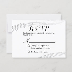 RSVP de Casamento Musical Simples e Elegante
