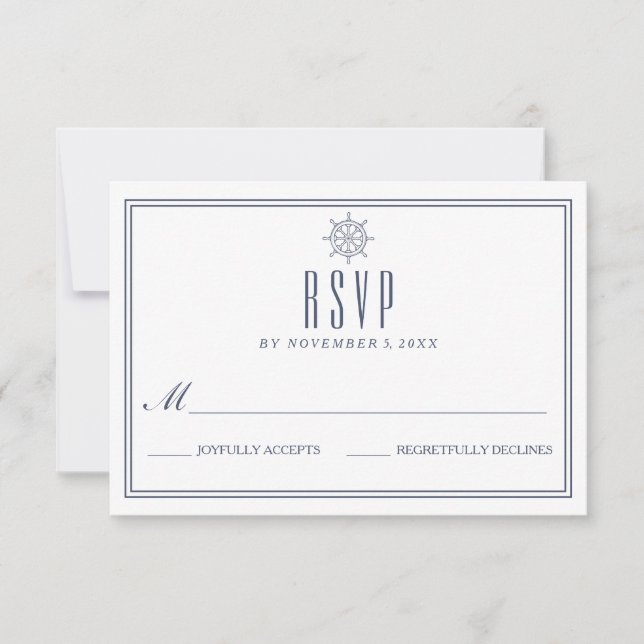 RSVP de Casamento Náutico (Frente)