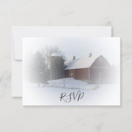 RSVP de Casamento no inverno Silo e Barn coberto p