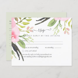 RSVP de Casamento Oleícola Rosa Blush