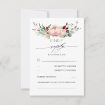 RSVP de Casamento outono de Bloom Rustic