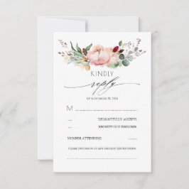 RSVP de Casamento outono de Bloom Rustic
