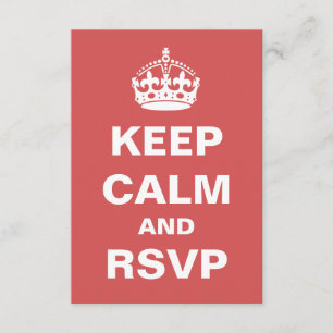RSVP de Casamento Red Keep Calm