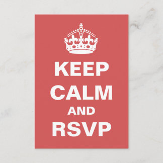 RSVP de Casamento Red Keep Calm