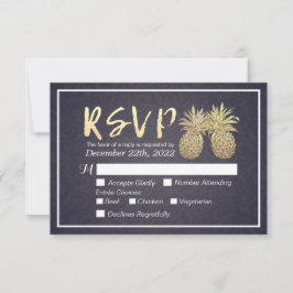 RSVP de Casamento Resposta ao Marinho de Casal de