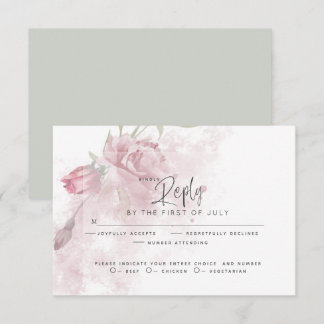 RSVP de casamento | Rosa Rosa Rosa Rosa Rosa Pinta
