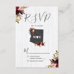 RSVP de Casamento Russo de Destino do Estado da ar