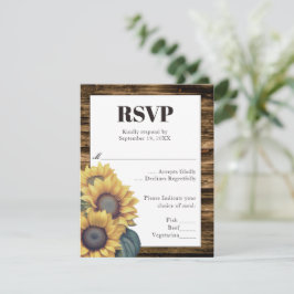RSVP de Casamento Russo de Girassol