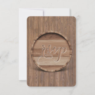 RSVP de Casamento Russo de Wooden Barrel