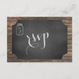 RSVP de Casamento Russo Único de Mason Jar
