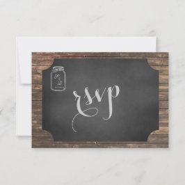 RSVP de Casamento Russo Único de Mason Jar