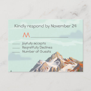 RSVP de Casamento Rustic Mountain