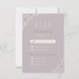 RSVP de casamento Rústico floral Elegante