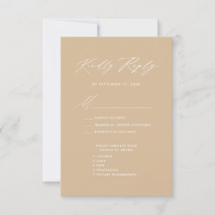 RSVP de Casamento Simples de Script Elegante de Be