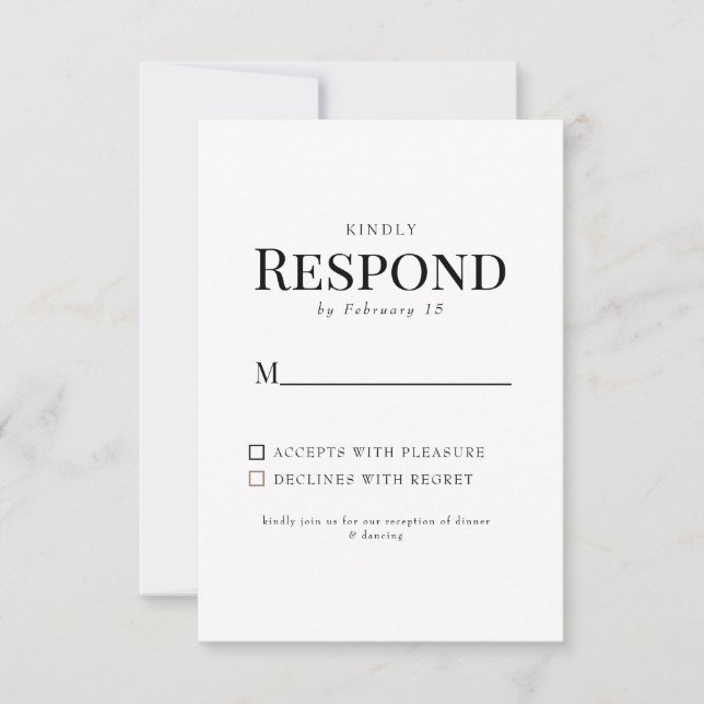 RSVP de Casamento Simples Floral Amarelo (Frente)