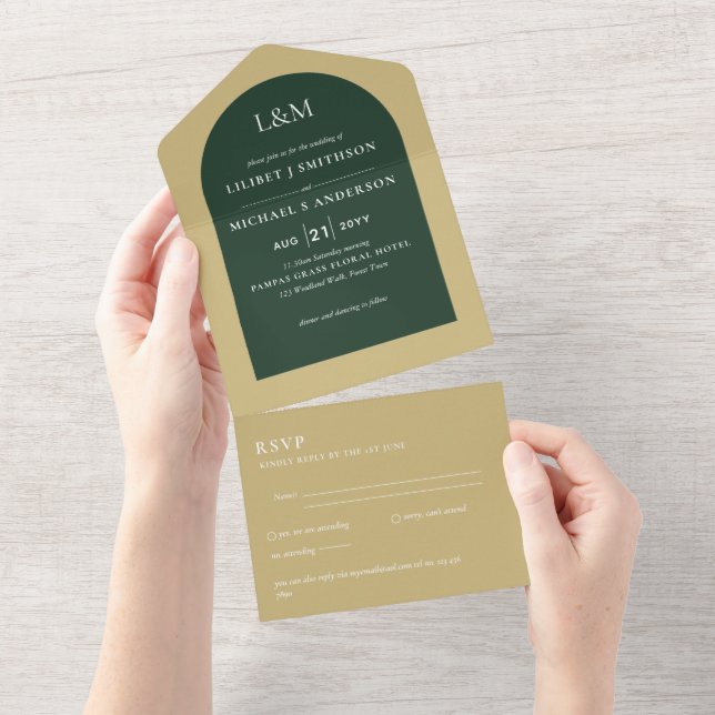 RSVP de Casamento Simples Mínimo de Tipografia em  (Tearaway)
