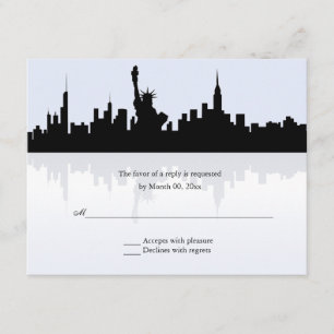 RSVP de Casamento Skyline de Nova York