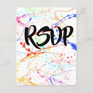 RSVP de Casamento Splattered