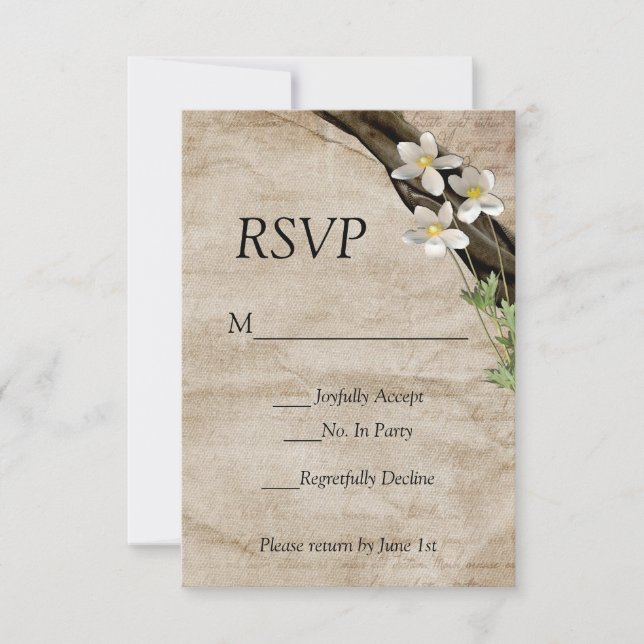RSVP de Casamento Summertime (Frente)
