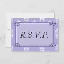 RSVP de Casamento tema damasco Azul Violet
