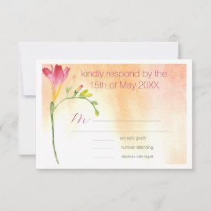 RSVP de Casamento Tropical Freesia Boho