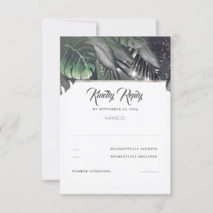 RSVP de Casamento Tropical Palm Beach