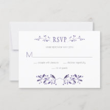 RSVP de Casamento Ultra Violet Moderno |