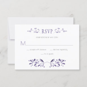 RSVP de Casamento Ultra Violet Moderno  