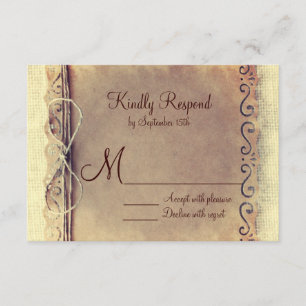 RSVP de Casamento vintage com Dor no País Russo