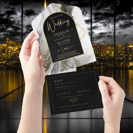 RSVP de Casamentos elegantes Dourados e Totais Inc