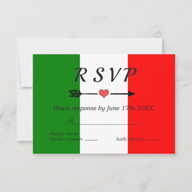 RSVP de Casamentos Italianos (Frente)