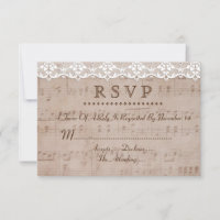 RSVP de Casamentos Românticos Vintage