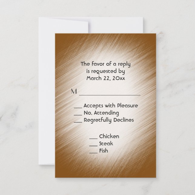 RSVP de Chocolate com Menu (Frente)