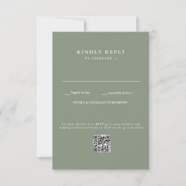 RSVP de Código QR de Casamento Moderno