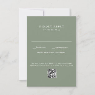 RSVP de Código QR de Casamento Moderno