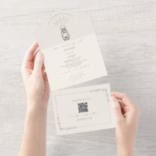 RSVP de Código QR do Ametist Russo Lanterna